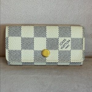 Louis Vuitton Damier Azur 6 Key Holder | Authentic LV Key Case Made in France
